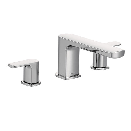 Moen Rizon Chrome Two-Handle Low Arc Roman Tub Faucet