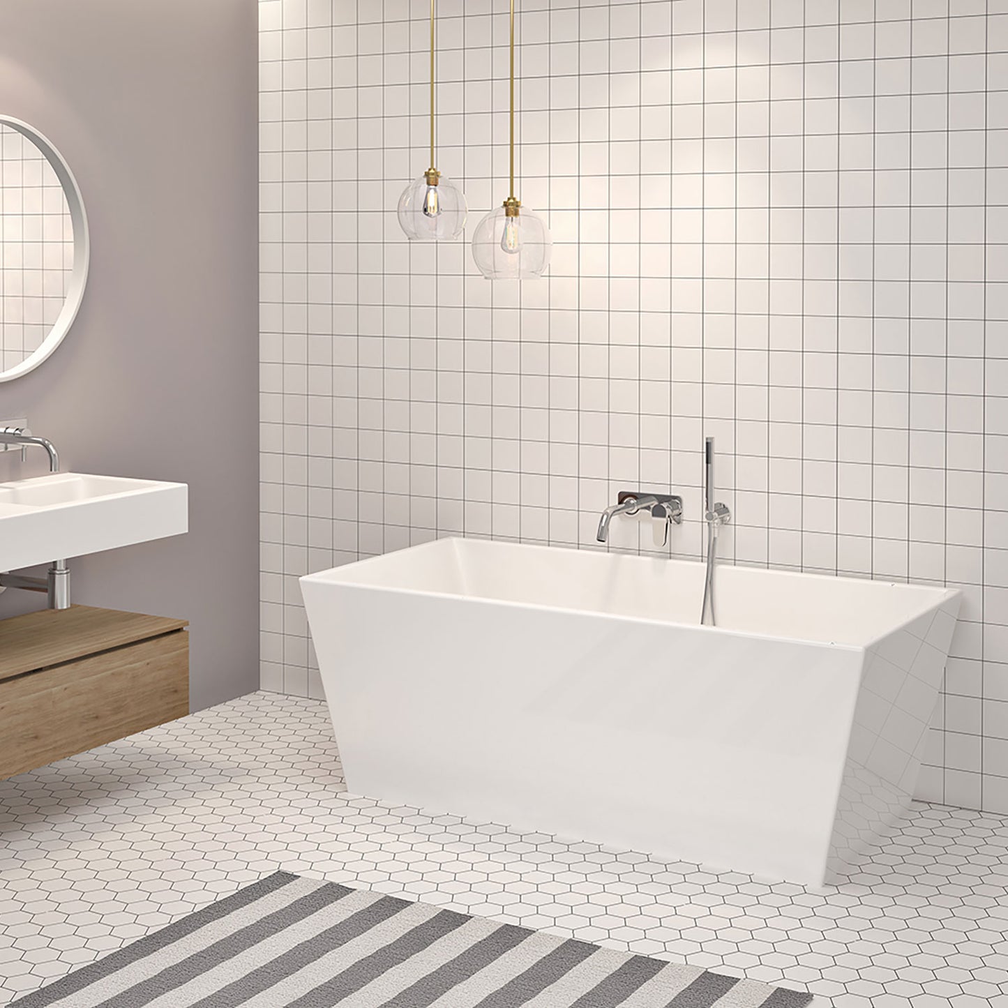 Zitta - Alya Freestanding bathtub, 63"