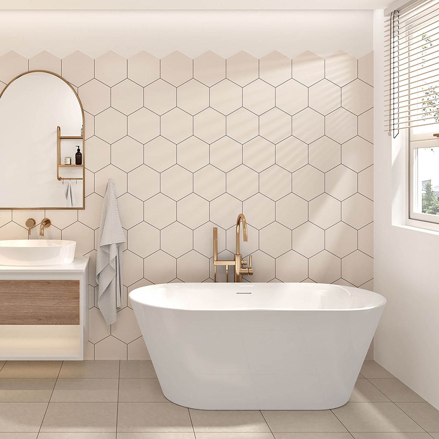 Zitta Celio Freestanding bathtub, 60"