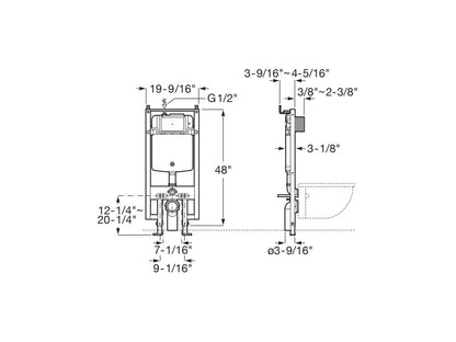 Roca Omi In-Wall Carrier for Wall-Hung Smart Toilet