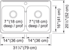 KINDRED Reginox Drop In Sink -  RDL5279-1