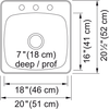 KINDRED Reginox Drop In Sink -  RSL2020-3