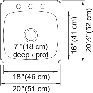 KINDRED Reginox Drop In Sink -  RSL5251-3