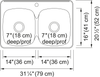 KINDRED Reginox Drop In Sink - PDL5279-3