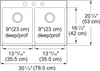 KINDRED Brookmore Drop In Sink -  BDL2131-9-3