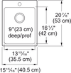KINDRED Brookmore Drop In Sink -  BSL2116-9-1