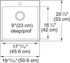 KINDRED Brookmore Drop In Sink -  BSL2120-9-3