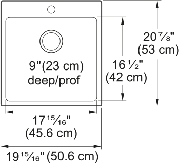 KINDRED Brookmore Drop In Sink -  BSL2120-9-3