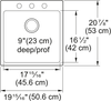 KINDRED Brookmore Drop In Sink -  BSL2120-9-3