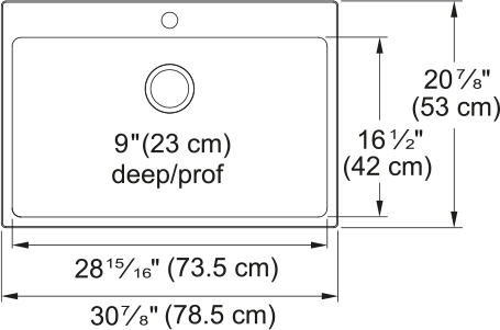 KINDRED Brookmore Drop In Sink -  BSL2131-9-1