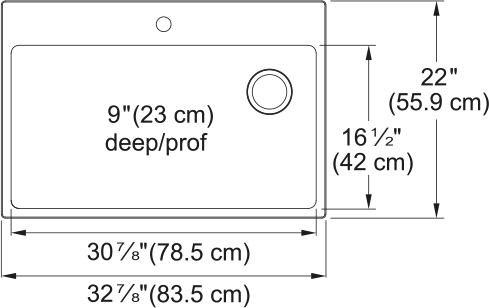 KINDRED Brookmore Drop In Sink -  BSL2233-9-1OW