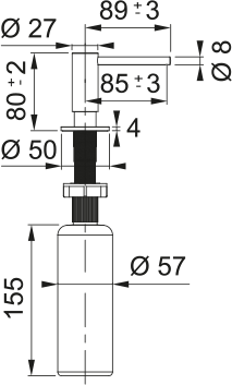 FRANKE Atlas Soap Dispenser - ATL-SD-IBK