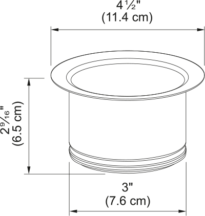FRANKE Waste Disposer Flange - WDFLANGE-EX-WH