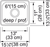 KINDRED Steel Queen Drop In Sink -  QS1315-6