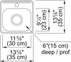 KINDRED Steel Queen Drop In Sink -  QSL1313-6-1