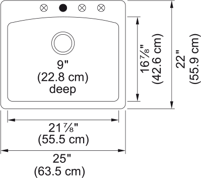 FRANKE Ellipse Dual Mount Sink - ESMB25229-1-CA