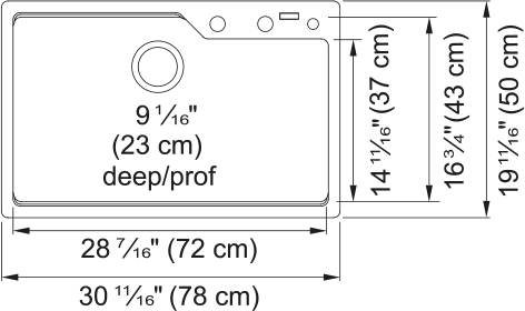 KINDRED Urban Drop In Sink -  MGSM2031-9PWT