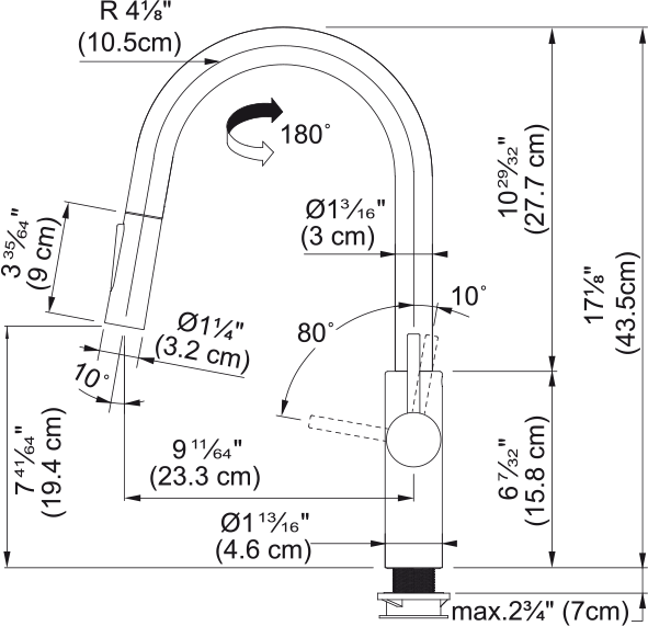 FRANKE Pescara Faucet -  PES-PD-MBK