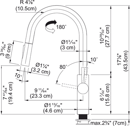 FRANKE Pescara Faucet -  PES-PD-MBK
