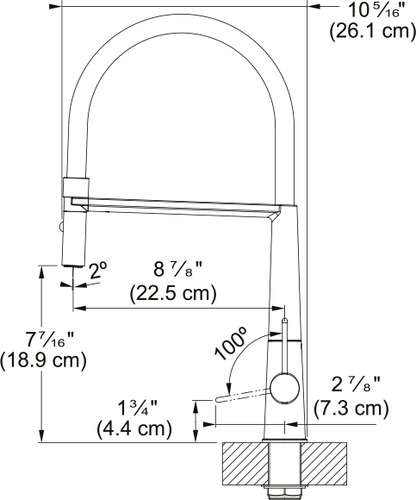 FRANKE Icon Semi-Pro Faucet ICN-SP-MBK