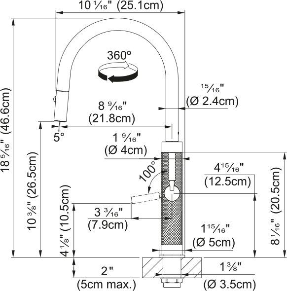 FRANKE Mythos Masterpiece Pull-Down, MMX-PD-CPR