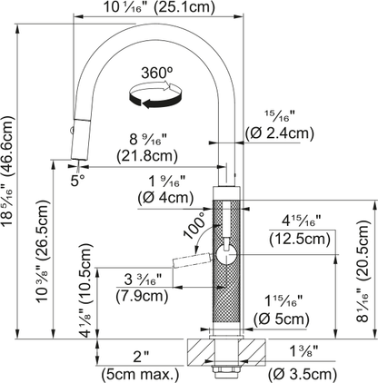 FRANKE Mythos Masterpiece Pull-Down, MMX-PD-CPR