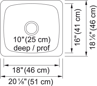 KINDRED Steel Queen Undermount Sink QSU1820-10