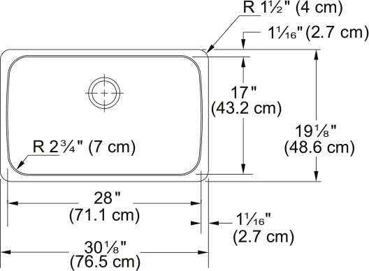 FRANKE Grande Undermount Sink - GDX11028-CA
