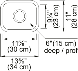 KINDRED Steel Queen Undermount Sink QSU1113-6
