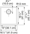 FRANKE Cube Undermount Sink - CUX110-15-CA