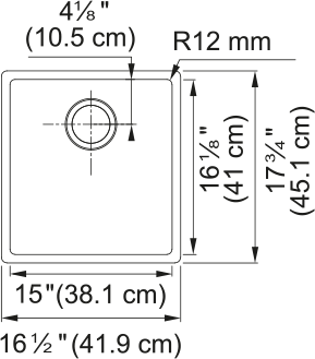 FRANKE Cube Undermount Sink - CUX110-15-CA