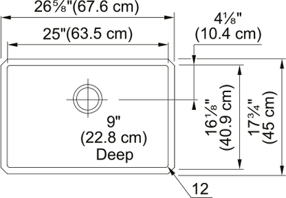 FRANKE Cube Undermount Sink - CUX110-25-CA