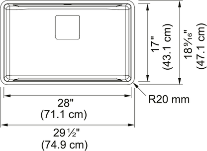 FRANKE Pescara Undermount Sink - PTX110-28-CA