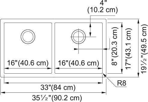 FRANKE Professional 2.0 Sink - PS2X120-16-16-CA