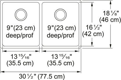 KINDRED Brookmore Undermount Sink -  BDU1831-9