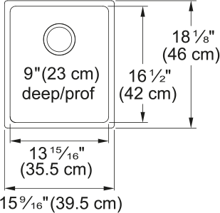 KINDRED Brookmore Undermount Sink -  BSU1816-9