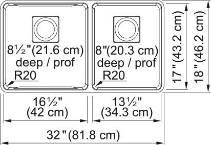FRANKE Pescara Undermount Sink - PTX160-31-CA