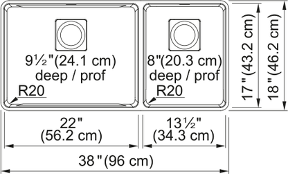 FRANKE Pescara Undermount Sink - PTX160-37-CA