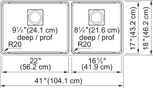 FRANKE Pescara Undermount Sink - PTX160-40-CA