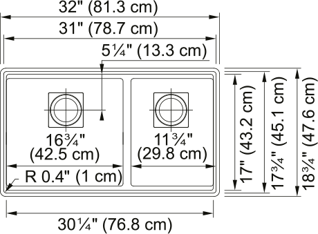 FRANKE Peak Undermount Sink - PKG160LD-ONY-S