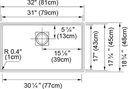 Franke Peak Workcenter Sink - PKG11031MBK-WKC