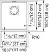FRANKE Peak Undermount Sink - PKG110-14PWT