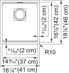 FRANKE Peak Undermount Sink - PKG110-14PWT