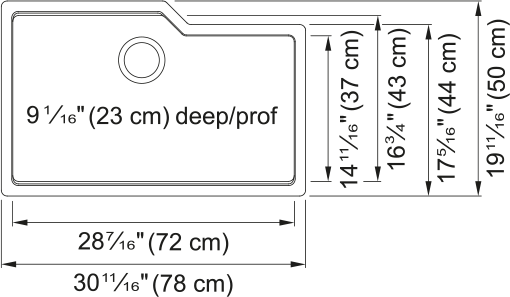 KINDRED Urban Undermount Sink -  MGS2031U-9PWT