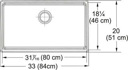 FRANKE Farm House Fireclay Sink - FHK710-33WH