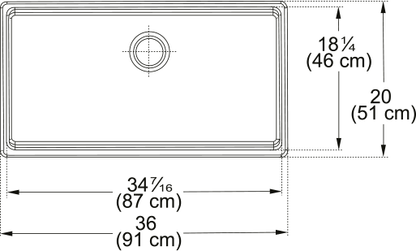 FRANKE Farm House Fireclay Sink - FHK710-36WH