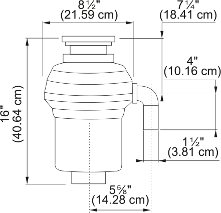 KINDRED 3/4 HP Food Waste Disposer - KWD75C1-EZ