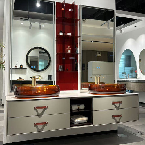 Ember Double Sink Bathroom Vanity by Godi