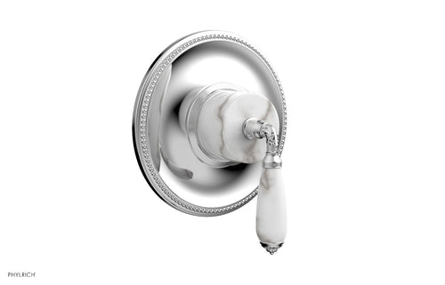 Phylrich VALENCIA - Thermostatic Shower Trim, White Marble Lever Handle TH338B