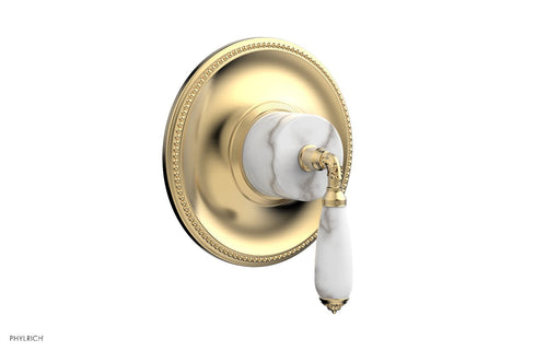 Phylrich VALENCIA - Thermostatic Shower Trim, White Marble Lever Handle TH338B